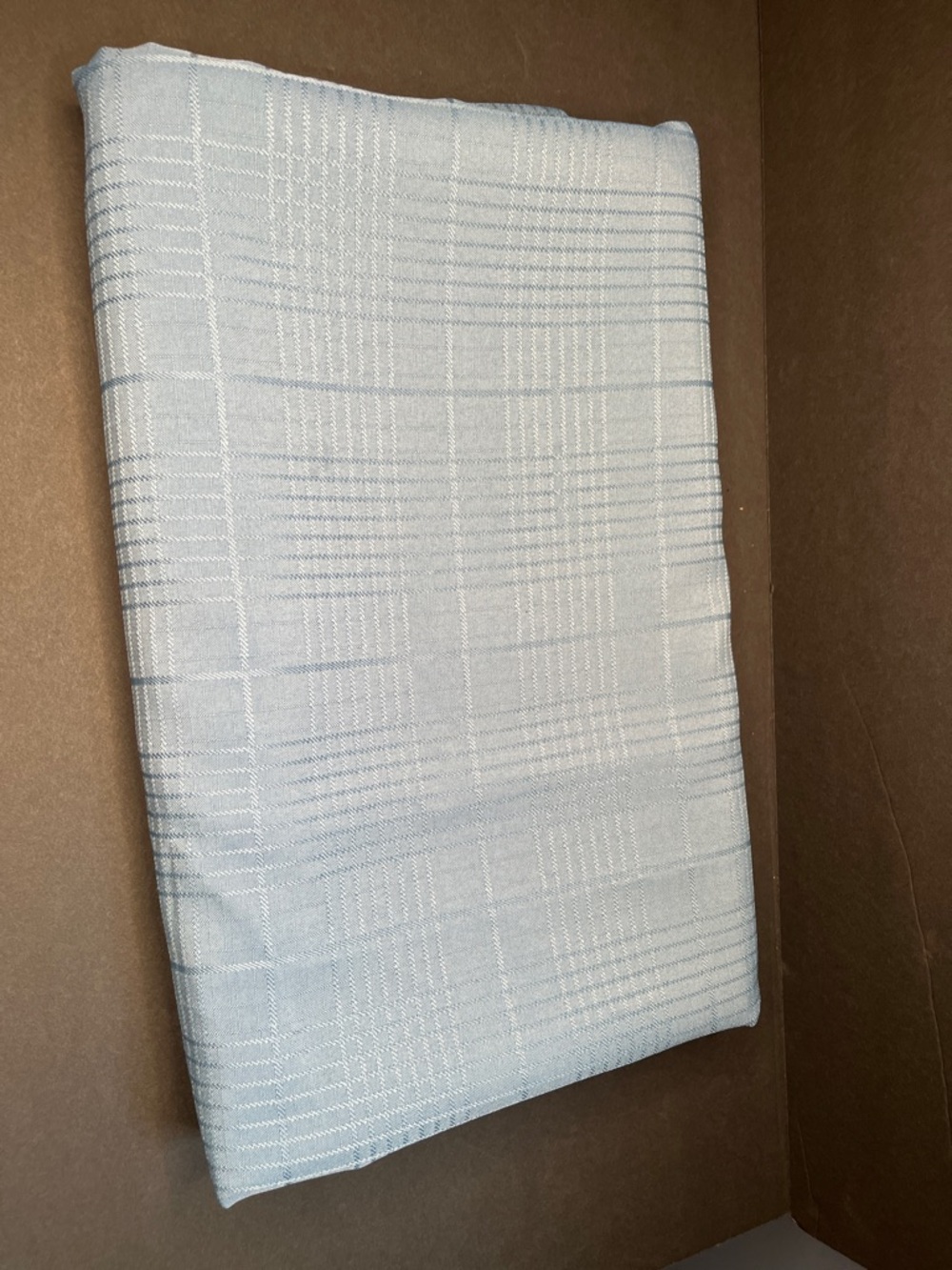 Light Blue Plaid Table Cloth